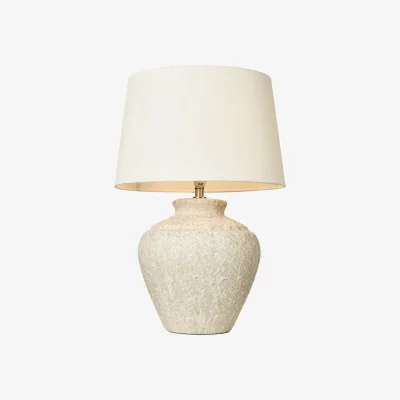 Downtown BHS Flora Stone Effect Table Lamp - Natural