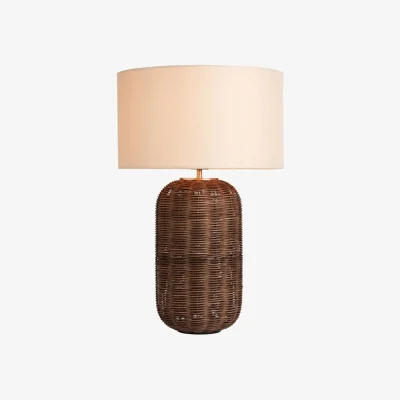 Downtown BHS Garvey Large Rattan Table Lamp - Walnut