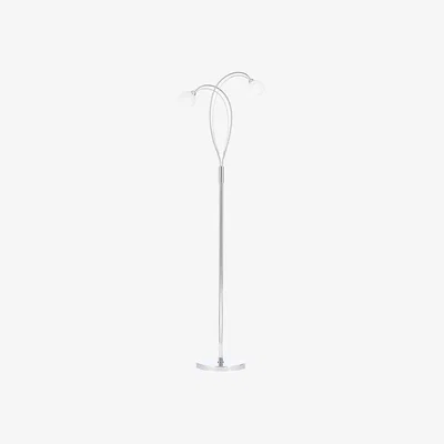 Downtown BHS Soni Floor Lamp - Chrome/Opal