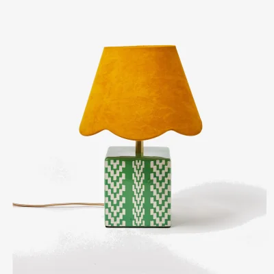 Oliver Bonas Tipu Green & Yellow Desk & Table Lamp