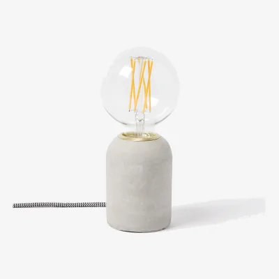 Oliver Bonas Vico Concrete Grey Desk & Table Lamp Base