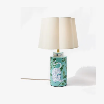 Oliver Bonas Tigris Blue Ceramic Desk & Table Lamp