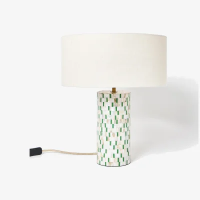 Oliver Bonas Mother of Pearl Table Lamp Base & Shade