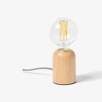 Oliver Bonas Vico Ash Wood Desk & Table Lamp Base