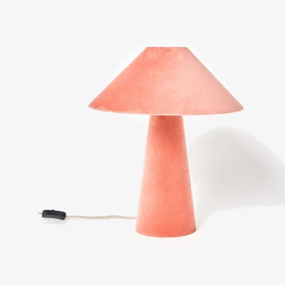 Oliver Bonas Velluto Coral Velvet Desk & Table Lamp