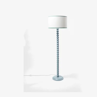 Oliver Bonas Bobbin Blue Wooden Floor Light