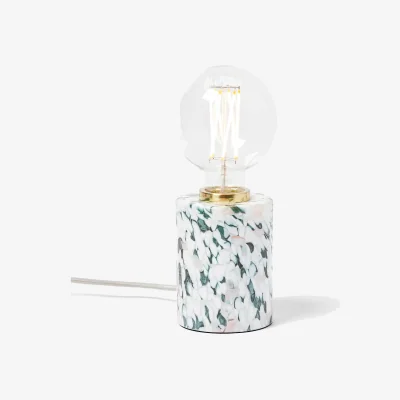 Oliver Bonas Green Glass Desk & Table Lamp Base