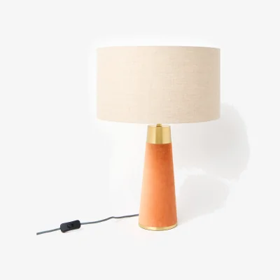 Oliver Bonas Ero Tall Orange Table Lamp & Shade