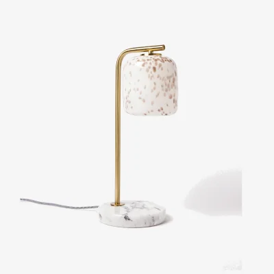 Oliver Bonas Cosmo Glass & Marble Desk & Table Lamp