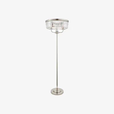 Perch and Parrow Cecilia Nickel Floor Lamp