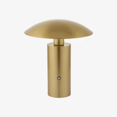 Perch and Parrow Roxanne Rechargeable Table in Brushed Gold Finish