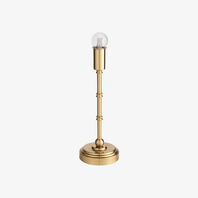 Perch and Parrow Roamer Rechargeable Table Base Aged Brass