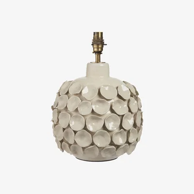 Perch and Parrow Orecchiette Table Base Ivory/Warm Brass