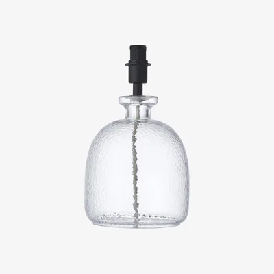 Perch and Parrow Lyndon Clear Glass Table Lamp Base in Matt Black