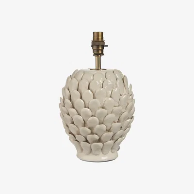 Perch and Parrow Frondoso Table Base Ivory Reactive Glaze, Small