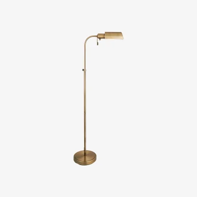 Perch and Parrow Yvonne Reader Floor Light in Antique Brass