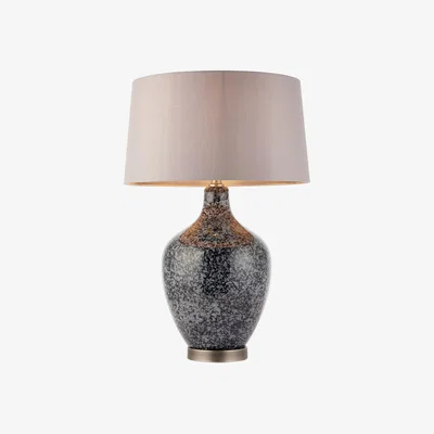 Perch and Parrow Ilda Table Lamp in Grey Black with Mink Shade