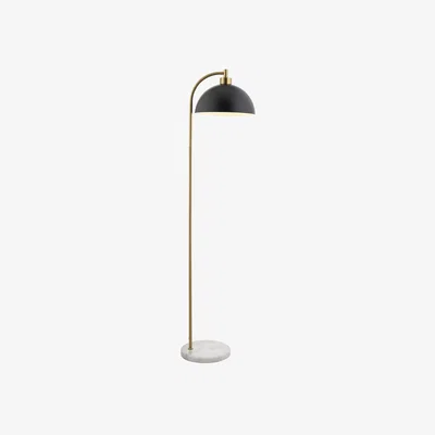 Perch and Parrow Samar Task Floor Light in Matt Black & Antique Brass