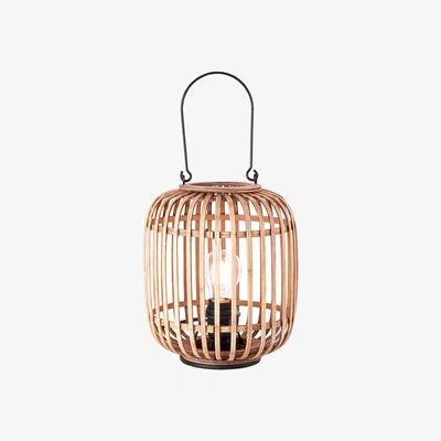 Perch and Parrow Meike Natural Bamboo Table Lamp in Matt Black