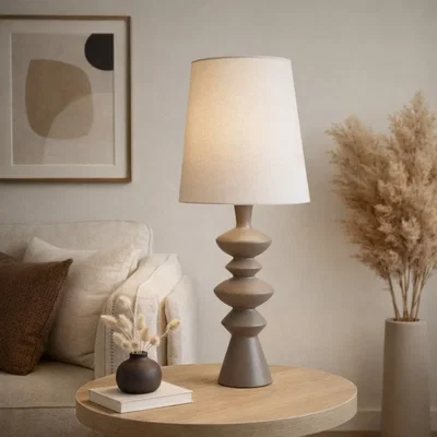 Pagazzi Cheryl Taupe Resin Table Lamp
