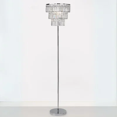 Pagazzi Victoria Polished Chrome & Acrylic Floor Lamp