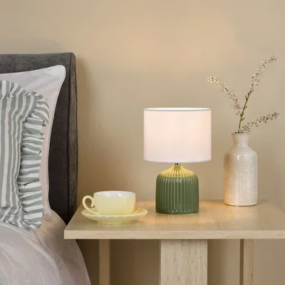 Pagazzi Gigi Twin Pack Ceramic Green Table Lamps