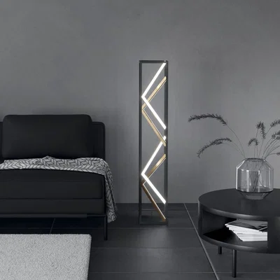 Pagazzi Penela Black & Gold LED Floor Lamp