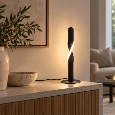 Pagazzi Ginko Matt Black LED Table Lamp