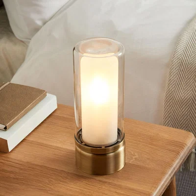 Pagazzi Chepstow Antique Brass & Glass Touch Table Lamp
