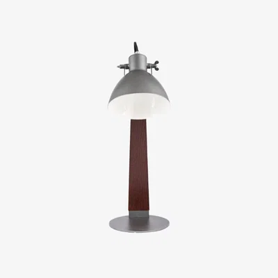 Pagazzi Topsham Wood & Grey Metal Table Lamp