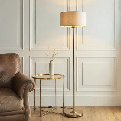 Pagazzi Highclere 1 Light Floor Lamp - Vintage Brass