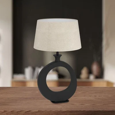 Pagazzi Diezma Round Black Table Lamp
