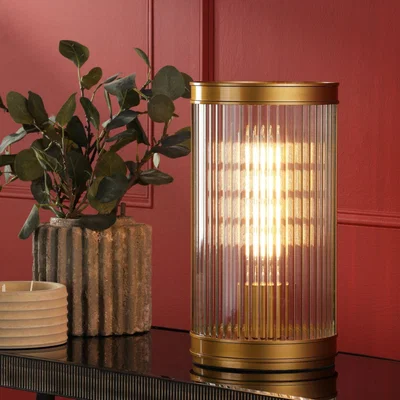 Pagazzi Bianka Bronze & Glass Table Lamp