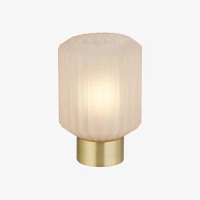 Pagazzi Zina Blush Pink & Brass Glass Table Lamp