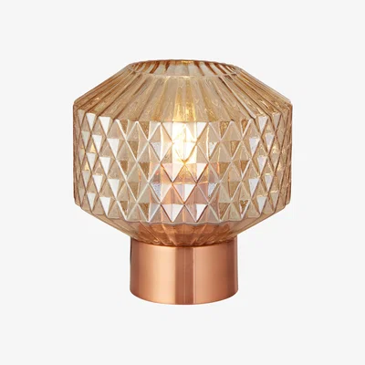 Pagazzi Eryka Copper & Champagne Glass Table Lamp