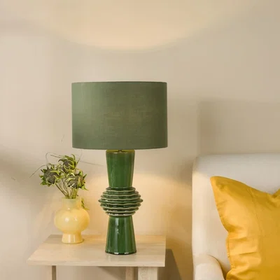 Pagazzi Lagle Green and Antique Brass Table Lamp
