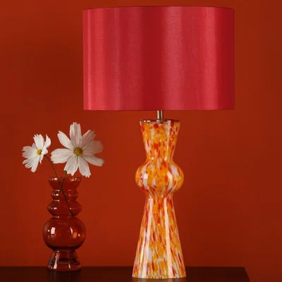 Pagazzi Rheneas Red Confetti Glass Table Lamp