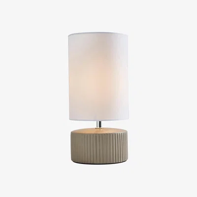 Pagazzi Linden Taupe Ribbed Ceramic Table Lamp