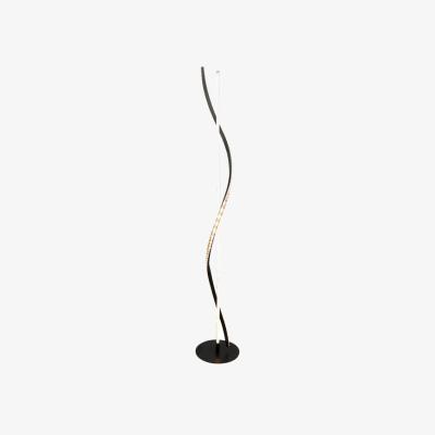 Pagazzi Hyde Matte Black And Crystal LED Floor Lamp