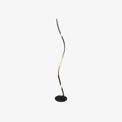 Pagazzi Hyde Matte Black And Crystal LED Floor Lamp