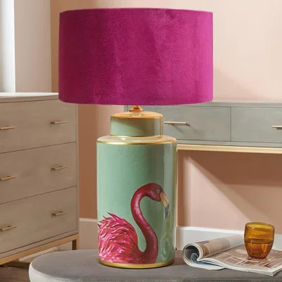 Pagazzi Flamenco Pink Ceramic Table Lamp