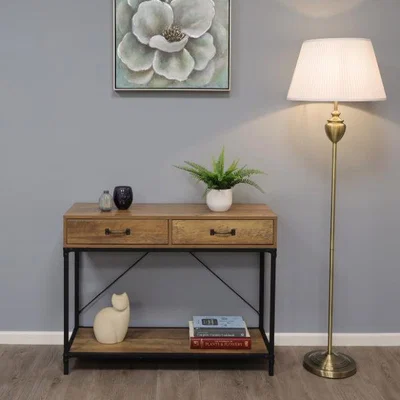 Pagazzi Giona Antique Brass & White Floor Lamp