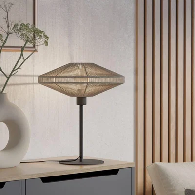 Pagazzi Midsumer Cream & Black Oval Table Lamp