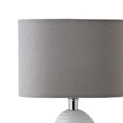 Pagazzi Willow Ceramic Table Lamp with Grey Shade