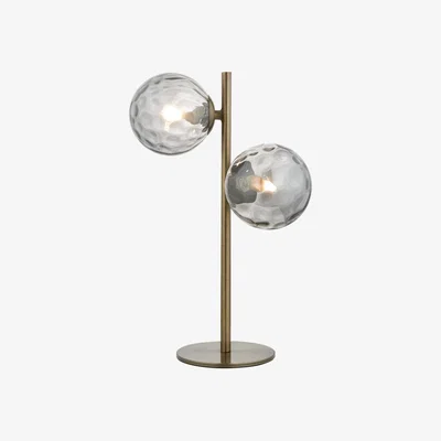 Pagazzi Tamara 2-Light Antique Brass Table Lamp