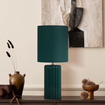 Pagazzi Groove Olive Green Table Lamp
