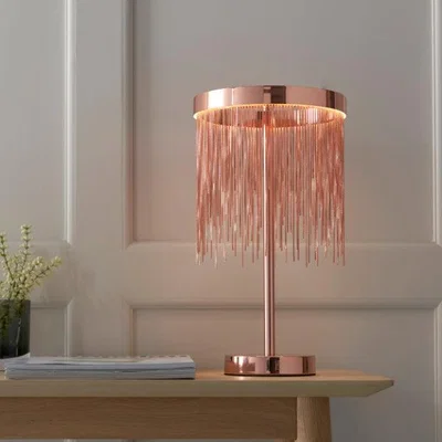 Pagazzi Zelma Brushed Copper LED Table Lamp