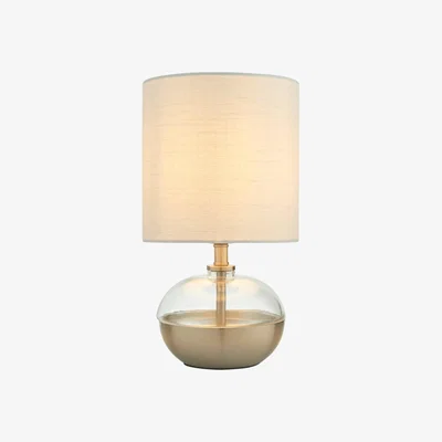 Pagazzi Emmy Satin Nickel and Clear Glass Table Lamp