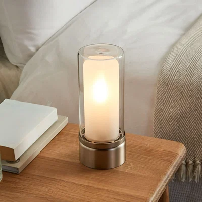 Pagazzi Chepstow Silver & Glass Touch Table Lamp