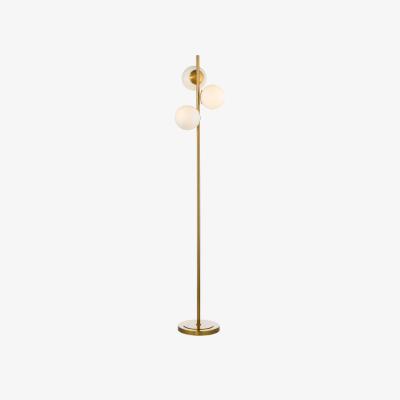 Pagazzi Bombazine Opal Glass & Brass Floor Lamp